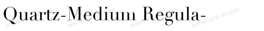 Quartz-Medium Regula字体转换